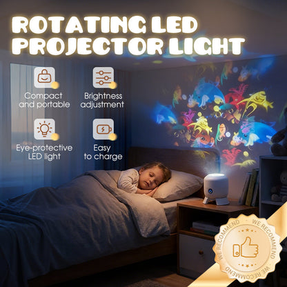 ✨ Roterende LED-projektor med dynamiske lyseffekter – over 50 000 solgte eksemplarer! 🌀💞 Forvandle rommet ditt med fargerike lys!