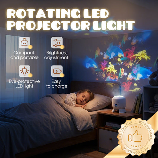 ✨ Roterende LED-projektor med dynamiske lyseffekter – over 50 000 solgte eksemplarer! 🌀💞 Forvandle rommet ditt med fargerike lys!
