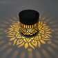 ☀️ Solcellelampe i mandala-design for hage og terrasse – 2-i-1 gulvlampe og vegglampe – Dekorativ belysning med vintage-effekt – Rustfri og holdbar