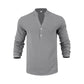 Høstlig, uformell Henley-T-skjorte for menn