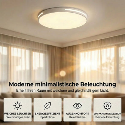 Moderne, rund LED-taklampe