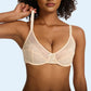 🥳2026 HOT SALE🥳💞50K+ SOLD!💥👵🌸 50% OFF! Lacsper Daisy Minimizer Bra – Full coverage, supportive underwire. Soft floral lace, non-padded. 4-layer seaming prevents poking. 13% spandex for all-day comfort. Smooths back bulges. 🎀✨