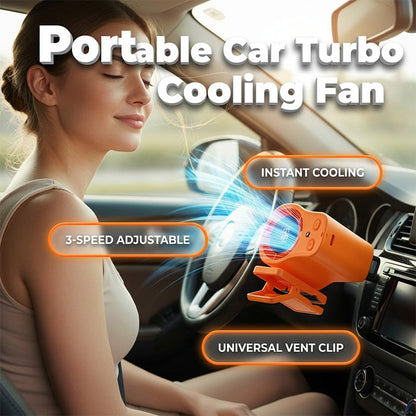 🌀🌬️ BLITZTILBUD 50 %! Håndfri USB-vifte – Festes i ventilasjonsgitteret i bilen eller på kontoret, LED-skjerm, stillegående (<36 dB), batteri 2000/4000 mAh, 3 farger 🚗