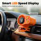 🌀🌬️ BLITZTILBUD 50 %! Håndfri USB-vifte – Festes i ventilasjonsgitteret i bilen eller på kontoret, LED-skjerm, stillegående (<36 dB), batteri 2000/4000 mAh, 3 farger 🚗
