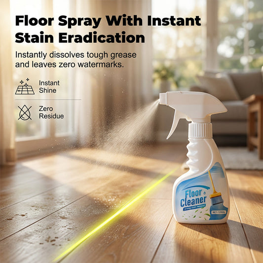 🧹💨 Rengjøringsspray for harde gulv – Tørker raskt, etterlater ingen vannmerker. Gjenoppretter naturlig glans, antibakteriell og trygg for tre og fliser. Frisk, botanisk duft. 🏠✨