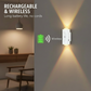 Oppladbar magnetisk vegglampe