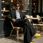 👖 50 % RABATT NÅ! 🎩 Minimalistiske herrebukser med vid ben – Strukturerte sømmer og stoff av høy kvalitet – Dristig silhuett og allsidig stil 🚶‍♂️