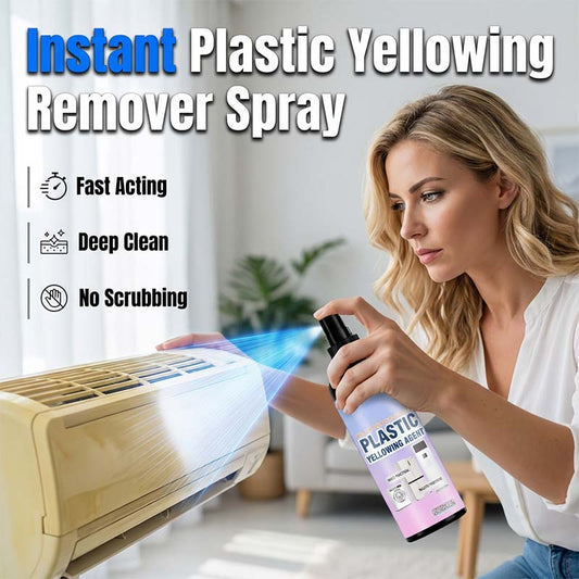 Allsidig spray mot gulning av plast