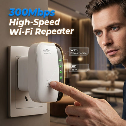 Wi-Fi-repeater og signalforsterker med hastighet på 300 Mbps