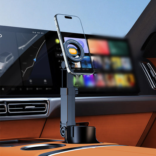 🥤Telefonholder til bilen med koppholder – Kan justeres 360°🧲