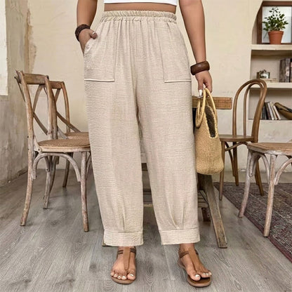 👖 BEGRENSET TILBUD: 50 % RABATT! 👖 Fritidsbukser for damer ✨ Løs passform, smalere ben og behagelig å ha på seg