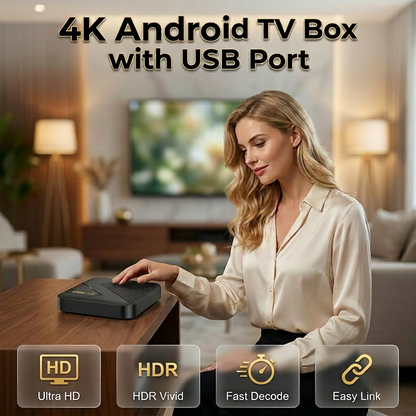 ⏳🔥TIDSBEGRENSET 50 % RABATT! Android TV-boks med Bluetooth