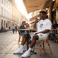2-delers sett med casual topp og shorts for menn – løs passform, pustende og fargebestandig grafisk trykk 😎👕