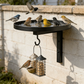 Veggmontert fuglebad i metall – antikkbronsefinish 🐦🛁🧱🏡