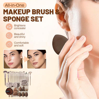 📢📢50 % de réduction !! ⏰Ensemble tout-en-un de pinceaux et éponges de maquillage