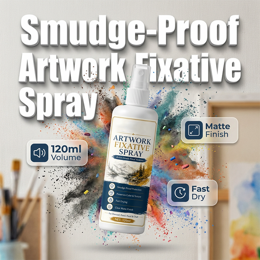 🥳2026 SUPERTILBUD🥳💞Over 50 000 solgt!🎨🖌️ 50 % RABATT! Hurtigtørkende fikseringsspray – Beskytter kull og pastellfarger mot utsmussing. Ultrafint spray, drypper ikke. Matt finish, fargene forblir naturtro! 🛡️✨