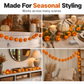 🎃 50% RABATT – Lysende ringblomstkranser – varmt oransje skinn – for veranda, peishylle og hage – skaper uhyggelig og innbydende stemning