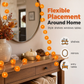 🎃 50% RABATT – Lysende ringblomstkranser – varmt oransje skinn – for veranda, peishylle og hage – skaper uhyggelig og innbydende stemning