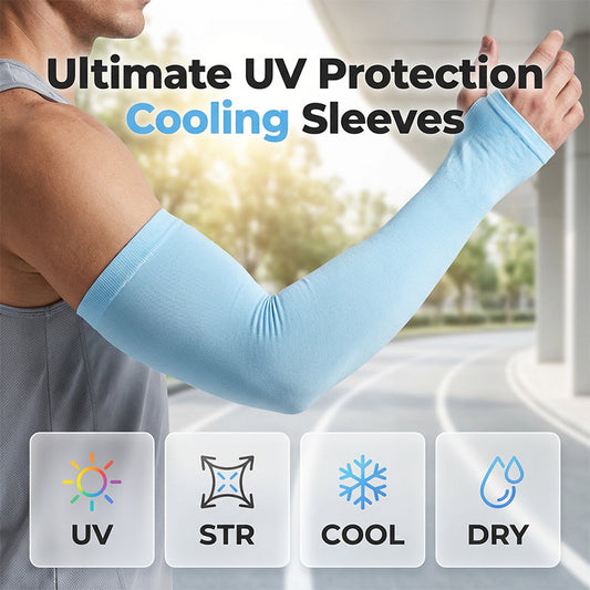 ❄️Sommertilbud: Kjøp 1, få 1 gratis!☀️ Unisex armbeskyttere med UV-beskyttelse og kjøleeffekt🧊