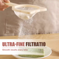 🥣 Multifunksjonelt kjøkkensil-sett med trakt ✨ Fin sil i rustfritt stål til juice, sauser, supper og babymat