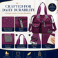 👜50 % RABATT PÅ BEGRENSET SALG! Vanntett Oxford-veske med stor kapasitet for kvinner, veske med flere lommer og 3 bæremåter, crossbody-skulderveske for daglige reiser, jobb og shopping