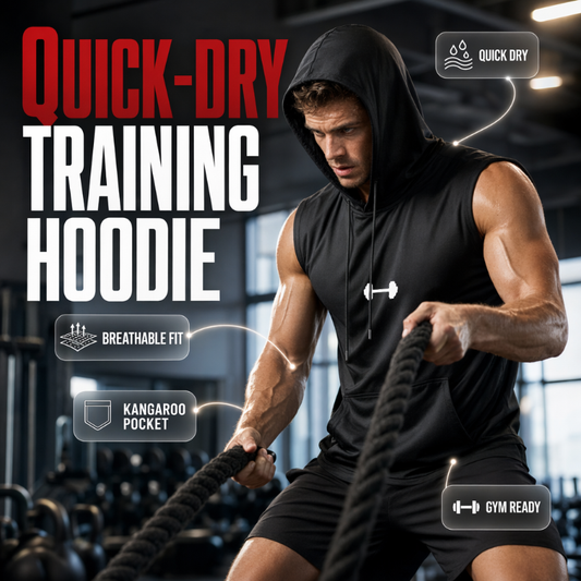 ⏳Tidsbegrenset tilbud⏰Ermeløs hoodie-vest for menn – maksimal bevegelsesfrihet og lett, pustende stoff 🏋️