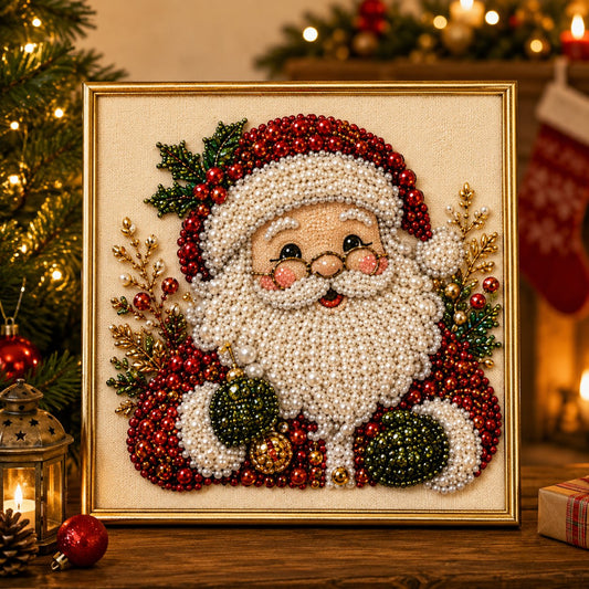 🎄 50% RABATT – Jul-DIY diamantmalingssett – 5 klassiske motiv – avslappende håndarbeid – komplett sett med ramme – perfekt julegave