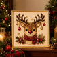 🎄 50% RABATT – Jul-DIY diamantmalingssett – 5 klassiske motiv – avslappende håndarbeid – komplett sett med ramme – perfekt julegave