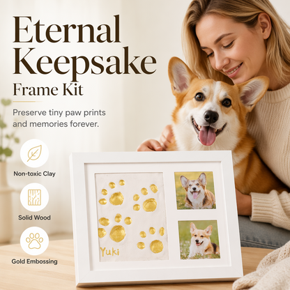🐾 Little Prints, Forever Kept – Safe Clay Keepsake Frame 🖼️💕