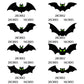 Halloween 3D-klistremerker med flaggermus-motiv – sett