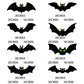 Halloween 3D-klistremerker med flaggermus-motiv – sett