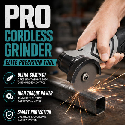 🔧 50 % RABATT NÅ! Mini trådløs vinkelsliper – kompakt, trådløs og komplett sett – perfekt for gjør-det-selv-prosjekter, reparasjoner og trange steder ⚡🛠️