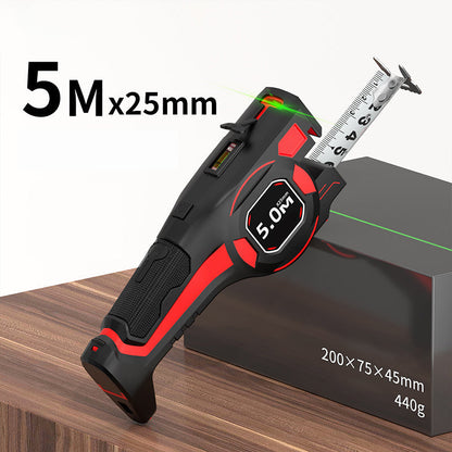 🥳 OVER 50 000 SOLGTE EKSEMPLARER! 🔥 50 % RABATT! 2-i-1-målebånd med laserstyring