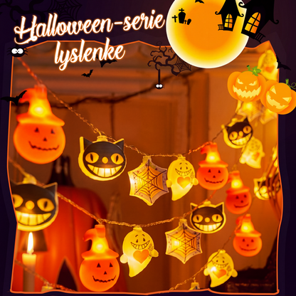 Batteridrevet Halloween-lyskjede med 2 lysmoduser