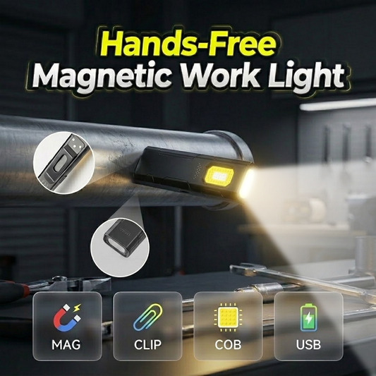 🏆 Siste dag – spesialpris 99.99 kr🔥💡Håndfri magnetisk arbeidslampe