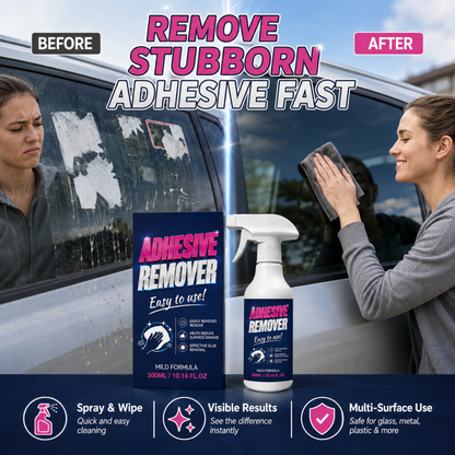 🔥 Limfjernerspray for flere overflater – Skånsom formel som løser opp klistremerker, tape og etiketter – Perfekt for glass, metall, plast og behandlet tre 🧴✨