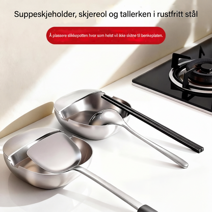 ⏰🔥BEGRENSET TID: bare 99,99 kr!🍴Skjeholder i rustfritt stål for kjøkkenbenken