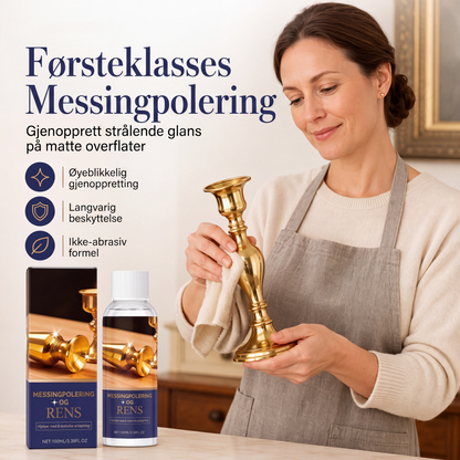 🔩ANLØPT MESSING? FIKS DET RASKT!🔩 Polerings- og rengjøringsmiddel – Fjerner oksidasjon, gjenoppretter glansen, skånsomt mot overflater – Enkel å bruke! 🧽
