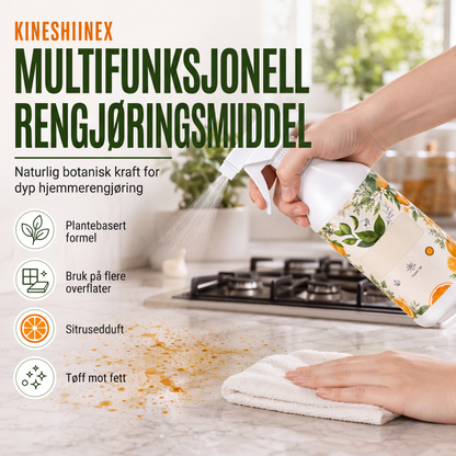 Kraftfull alt-i-ett rengjøringsspray
