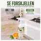 Kraftfull alt-i-ett rengjøringsspray