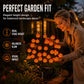 Vanntette solcelledrevne grenlys i form av Halloween-gresskar