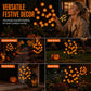 Vanntette solcelledrevne grenlys i form av Halloween-gresskar