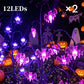 Vanntette solcelledrevne grenlys i form av Halloween-gresskar
