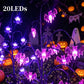 Vanntette solcelledrevne grenlys i form av Halloween-gresskar