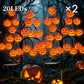 Vanntette solcelledrevne grenlys i form av Halloween-gresskar