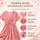 👗 Damekjole med V-utringning, blomstermønster og vridd midje