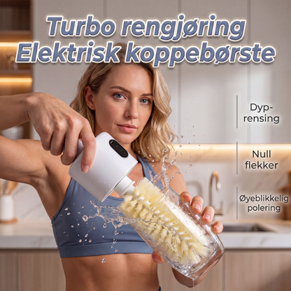 Elektrisk roterende koppbørste med sugebase