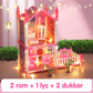 DIY Lysende prinsesseslott dukkehus