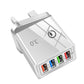 Lad opp 4 enheter på et øyeblikk! Brannsikker USB-hub som ikke blir overopphetet