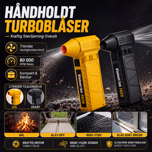 Bærbar multifunksjonell håndholdt turboblåser